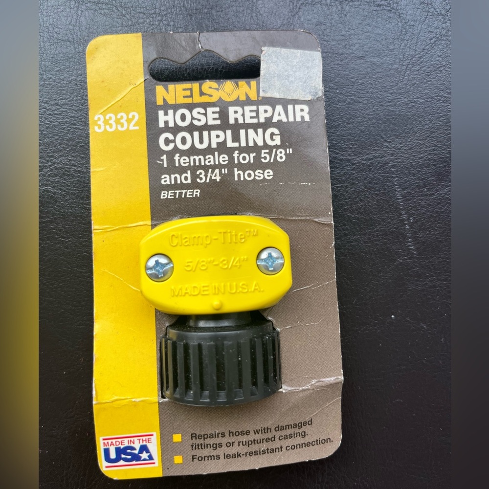 New NELSON HOSE REPAIR 5/8" AND 3/4" MENDER NYLON COUPLING #3332 made in USA